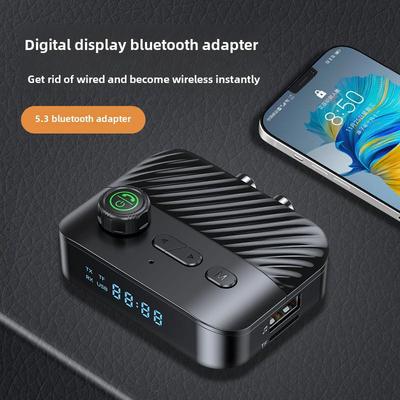 Bluetooth 5.3 аудио приемник/передатчик с цифровым дисплеем, USB и TF картой поддержка MP3