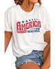 Azura Exchange Белая футболка с патриотическим графическим принтом «АМЕРИКА ПРЕКРАСНАЯ»