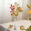 5Pcs Artificial Flower Vibrant Color Simulation Leaves Stems Realistic Faux Plant for Home Decoration Adult Sex Wear