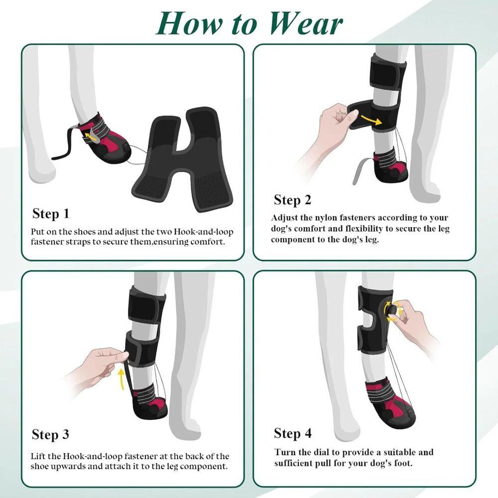 Wear-Resistant Paw Protectors Anti Drop Drops Foot Brace Corrective Dog Shoes Indoor Use