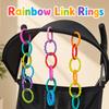 10PCS Smooth Surface Rainbow Hanging Ring Stroller Attachment  Babies And Toddlers Stroller