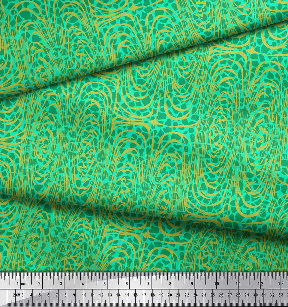 Soimoi Синяя японская креп-сатиновая ткань с принтом из кожи зебры и леопарда 1 метр 42 дюйма