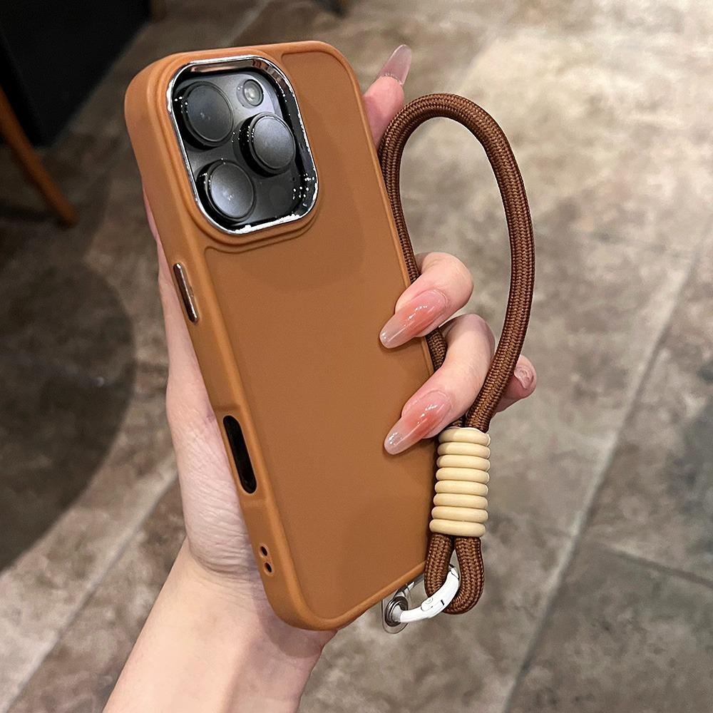 Роскошный Мягкий Силиконовый Чехол Для Телефона С Шейным Ремнем Для iPhone 11 12 13 14 15 16 Pro Max Plus Ударопрочные Бамперные Чехлы