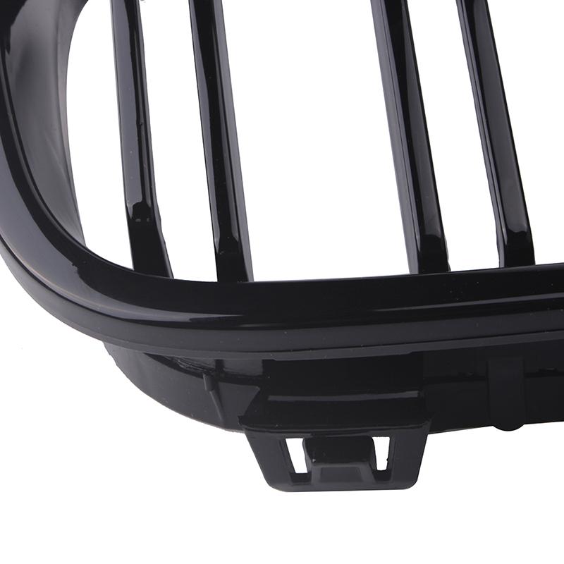 Рифмированная гоночная решетка для почек, спортивная решетка с двойной планкой для BMW Pre-LCI F20 F21 1 серии 2012-2014, замена автомобильных аксессуаров