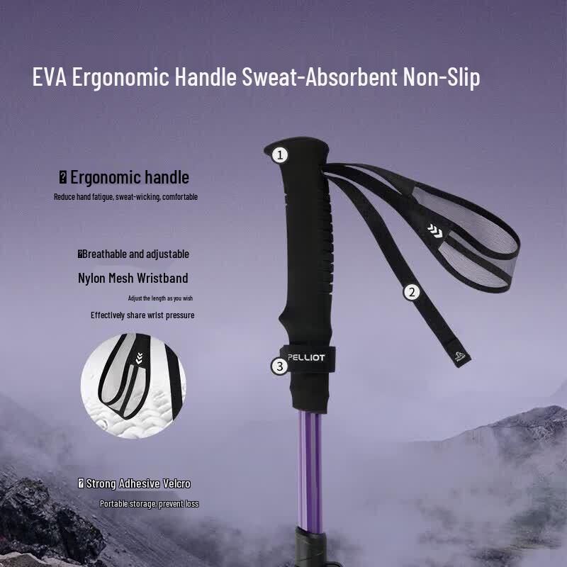 Pelliot Wing 3K Carbon Fiber Folding Hiking Pole