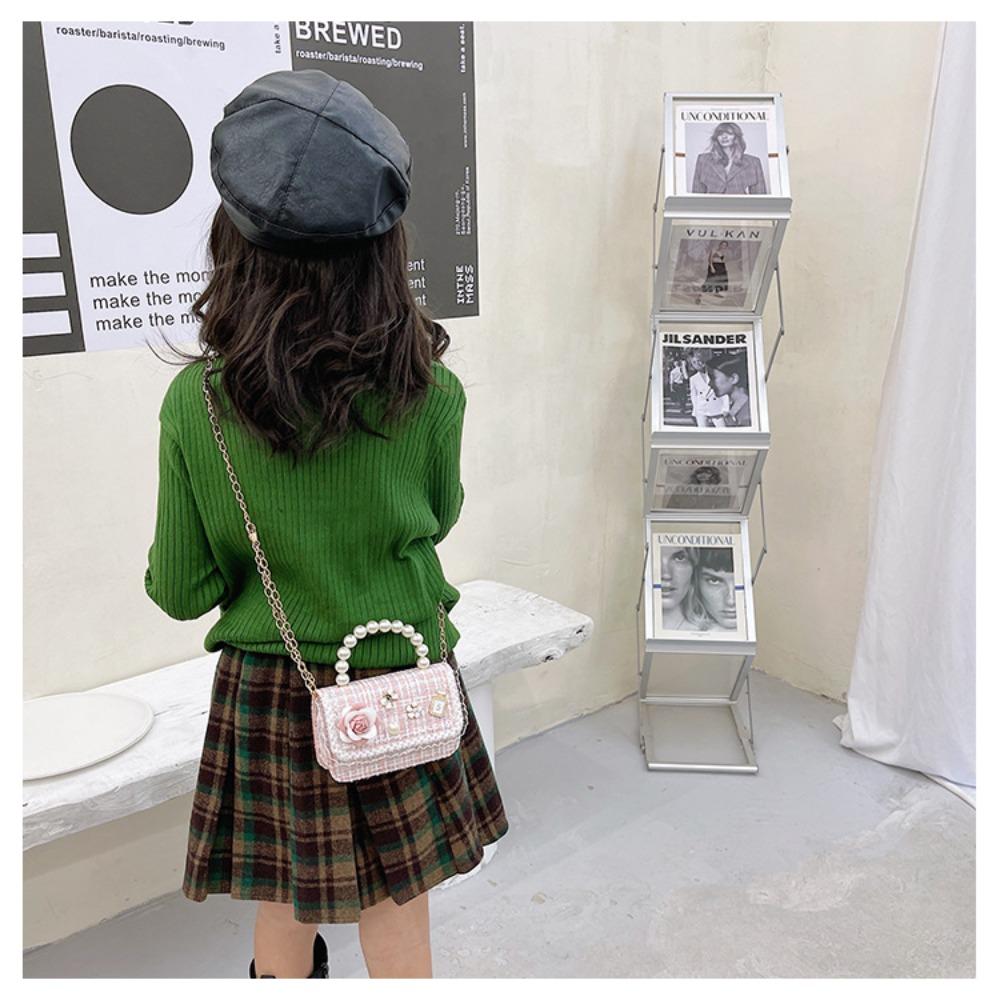 Mini Small Square Bag Pearl Handle Shoulder Bag New Crossbody Bags  Girls