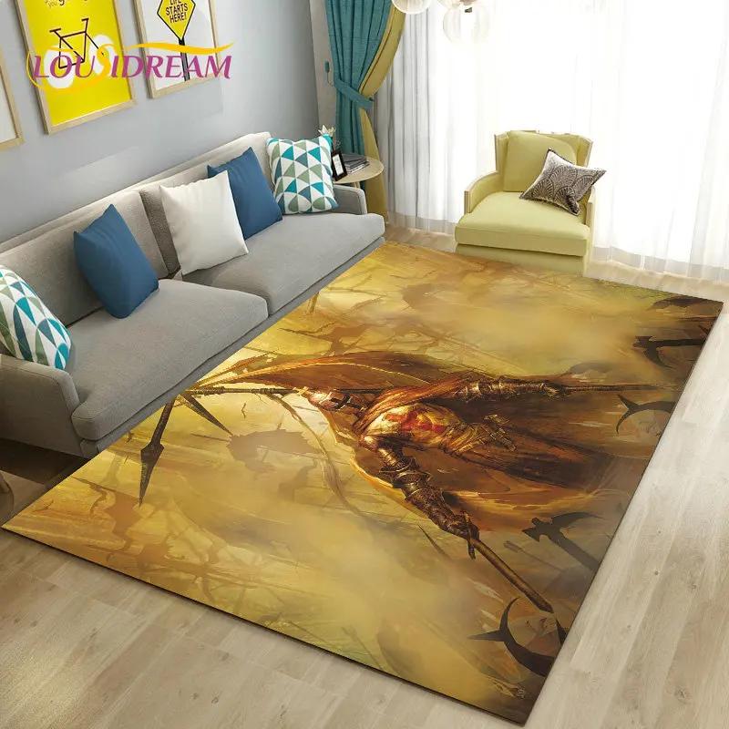 Ковер Игровой Зона Рыцарь Тамплиер Крестоносцы Большой,Ковер для Гостиной Спальни Дивана Придверный коврик Кухня,Нескользящий Коврик для Пола