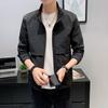Осенняя куртка мужская модная красивая универсальная верхняя часть однобортная мужская повседневная куртка с воротником-стойкой