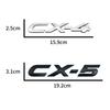 1 шт. Автомобиль 3D АБС-пластик Хромированный Серебристый/Черный CX4 CX5 CX-4 CX-5 Логотип Автомобиль Боковое Крыло Задний Багажник Эмблема Наклейка Для Аксессуаров