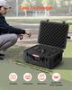 2.5 Cu.ft Weatherproof Hard Case Rolling Wheels & Retractable Handle Black