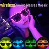 Wireless LED Mosaic Luminous Sunglasses - Creative Party Photo Props for TikTok, Birthdays, Bars, and Gifts