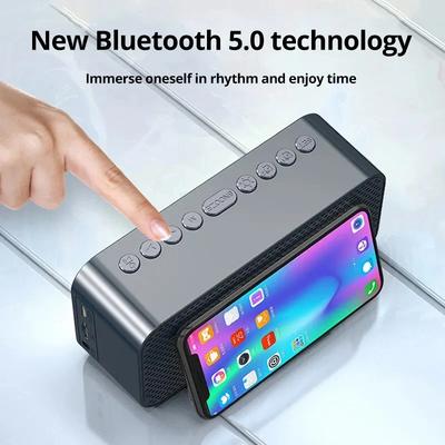 Многофункциональный светодиодный будильник с Bluetooth-динамиком, зеркальным дисплеем, FM-радио, температурой, портативный для спальни и офиса