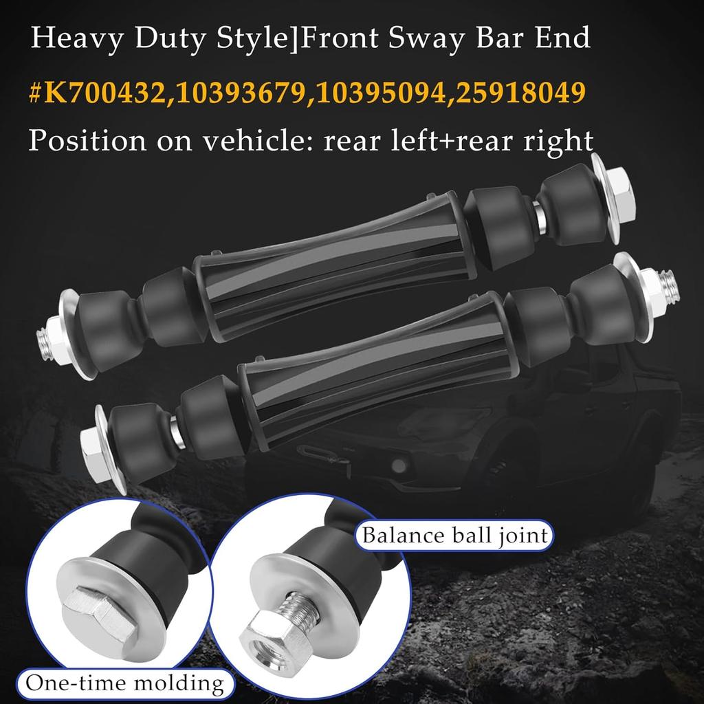 K700432 Стойка стабилизатора Передний стабилизатор Для 2007-2016 Chevy Silverado 1500 Avalanche Tahoe Suburban GMC Sierra Yukon Cadillac Escalade Передний