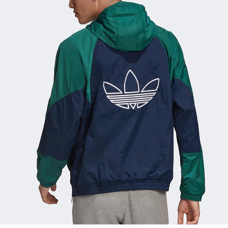 Adidas Оригинальная ветровка с большим трилистником и цветными блоками, осенняя мужская верхняя одежда, разноцветная GE6238