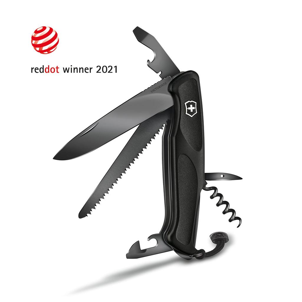 Victorinox Ranger 55 Grip Onyx Black Ranger 55 Grip Swiss Army Knife Многофункциональный нож для отдыха на природе Подарочный нож Jutoku Swiss Made with 12
