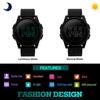 Men's Waterproof Digital Sports Watch, Multifunctional, 12/24 Hour Display, LED Backlight, Stopwatch, Alarm, Military Style, Simple Design with Rubber