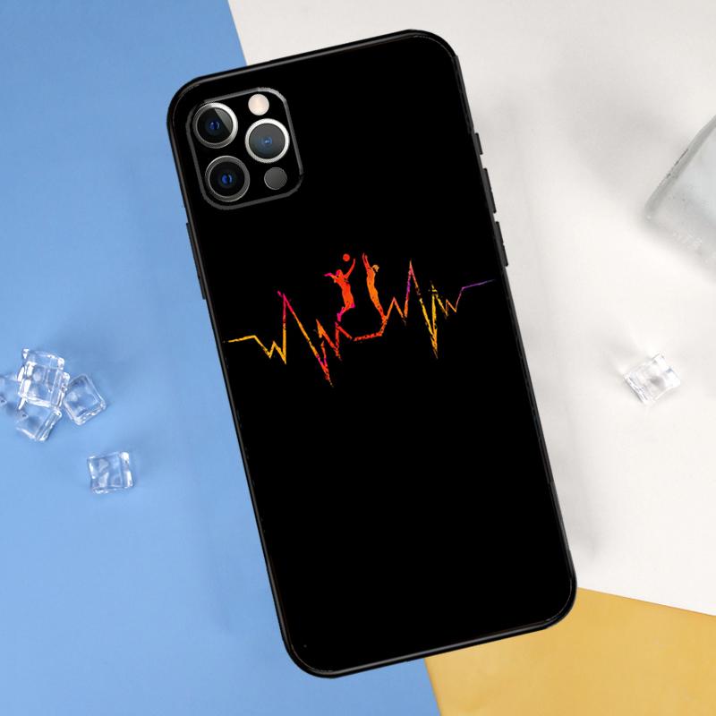 Спортивный чехол для телефона с волейбольным рисунком для iPhone 16 Pro Max 16e 12 13 Mini 11 14 15 Pro Max XR 15 16 Plus Защитный корпус