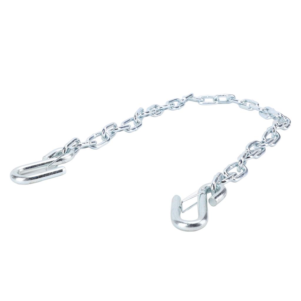 Предохранительная цепь для прицепа Высокопрочная Длина 1 м с S-крюками Грузоподъемность 3500 фунтов Нерастяжимая для прицепа, дома на колесах