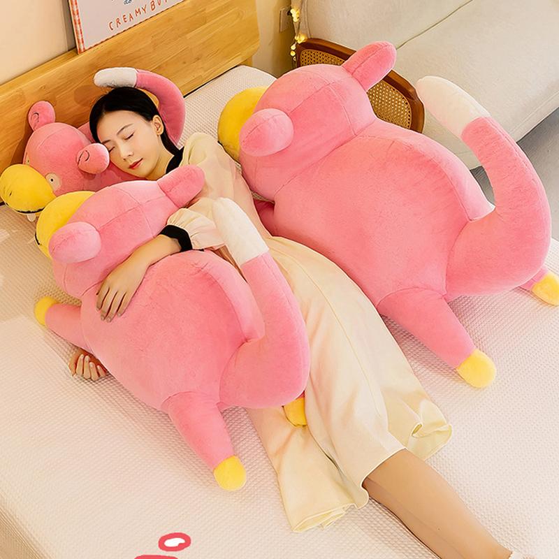 45-100cm Slowpoke Plush Toys Cute Large Cartoon Plushie Anime Birthday Pillow Doll Stuffed Gift for Kids Xmas