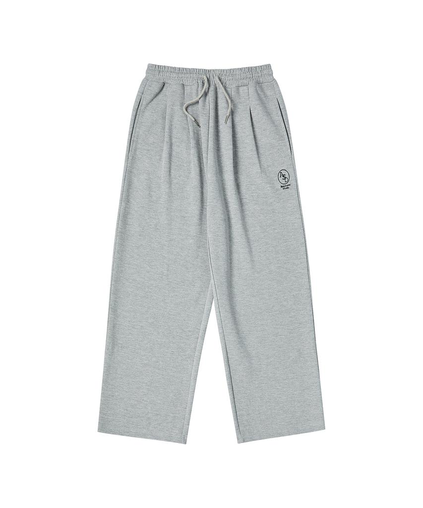 AWESOME STUDIO Double-Pleated Wide Sweatpants Black