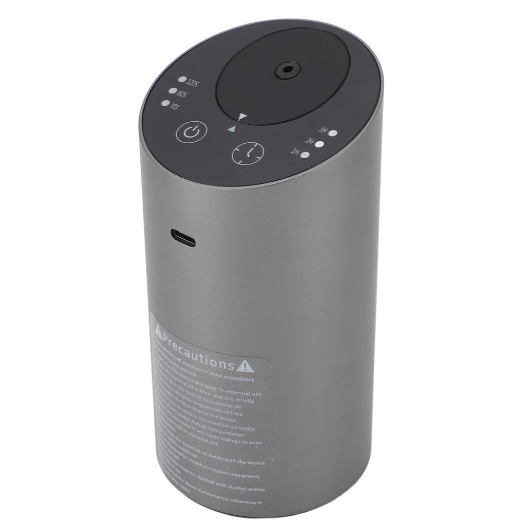 Car Aromatherapy Diffuser with Timer Low Noise Anti Leakage Aluminum Alloy Portable Waterless Car