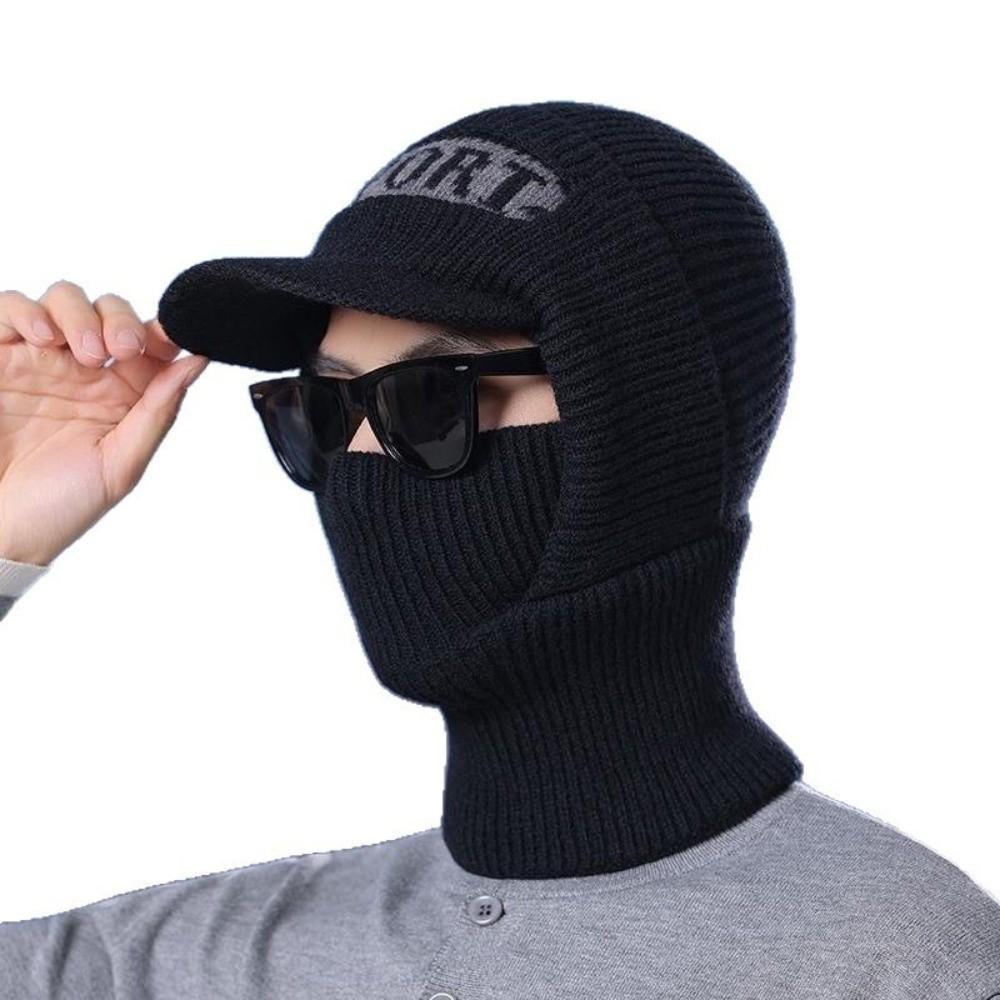 Thick Thermal Fleece Lined Balaclava Fleece Lined Winter Beanie Hat  Cold Weather