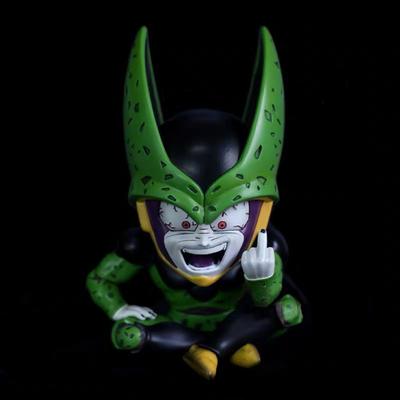 12-сантиметровая фигурка милого персонажа из аниме Dragon Ball, сидящего с поднятым средним пальцем, из ПВХ, коллекционная статуэтка, украшение, игрушка, подарок.