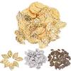 50Pcs Leaves Filigree Metal Crafts Jewelry DIY Accessories Pendant