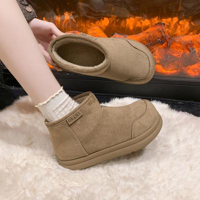 Женские дутики новые модели осень-зима 2025 носят ретро мягкие короткие сапоги с бархатной отделкой модные универсальные и удобные повседневные хлопковые туфли