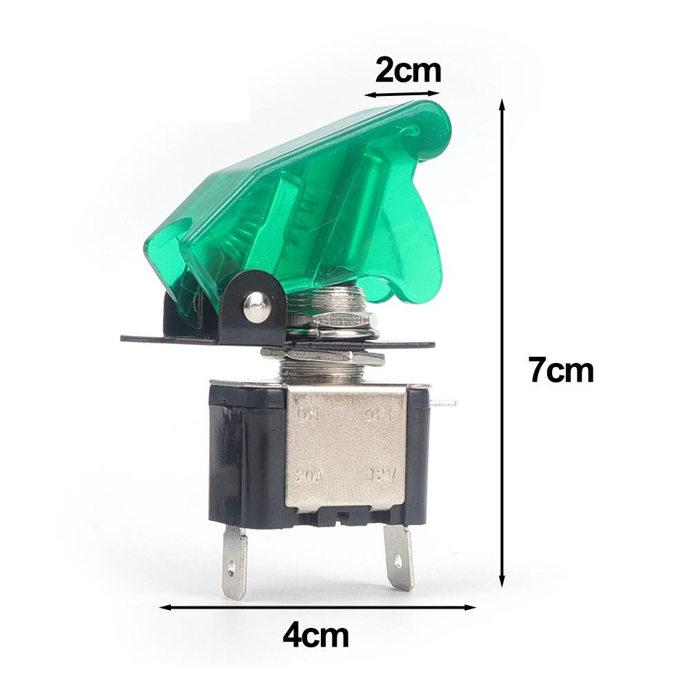 ASW-07D светодиодный автомобильный переключатель модификации 12 В 20 А автоматический кулисный тумблер с защитным кожухом для предотвращения случайного столкновения