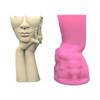 Абстрактное лицо, форма для цветочных горшков, формы для эпоксидной смолы, держатель для ручек, подсвечник, цементный горшок, силиконовая форма, украшения для дома