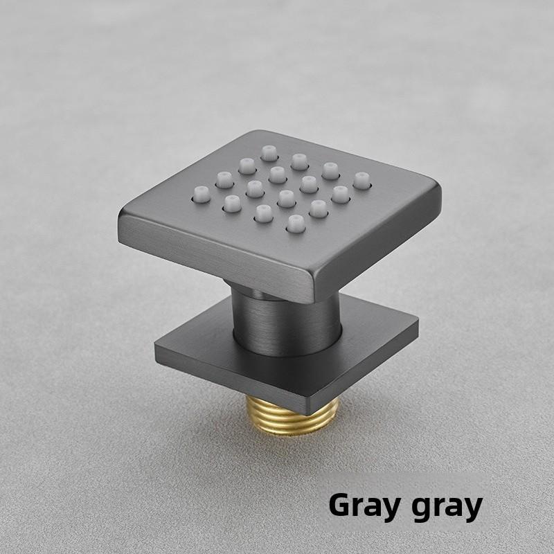 Хромированный Черный Латунный Корпус Боковые Души Квадратный Душ Спа Массажные Боковые Форсунки Золотая Скрытая Душевая Лейка Смеситель Аксессуар