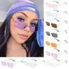 Eyeglasses UV400 Small Rectangle Rimless Women Vintage Sunglasses Sun Glasses Gradient Glasses