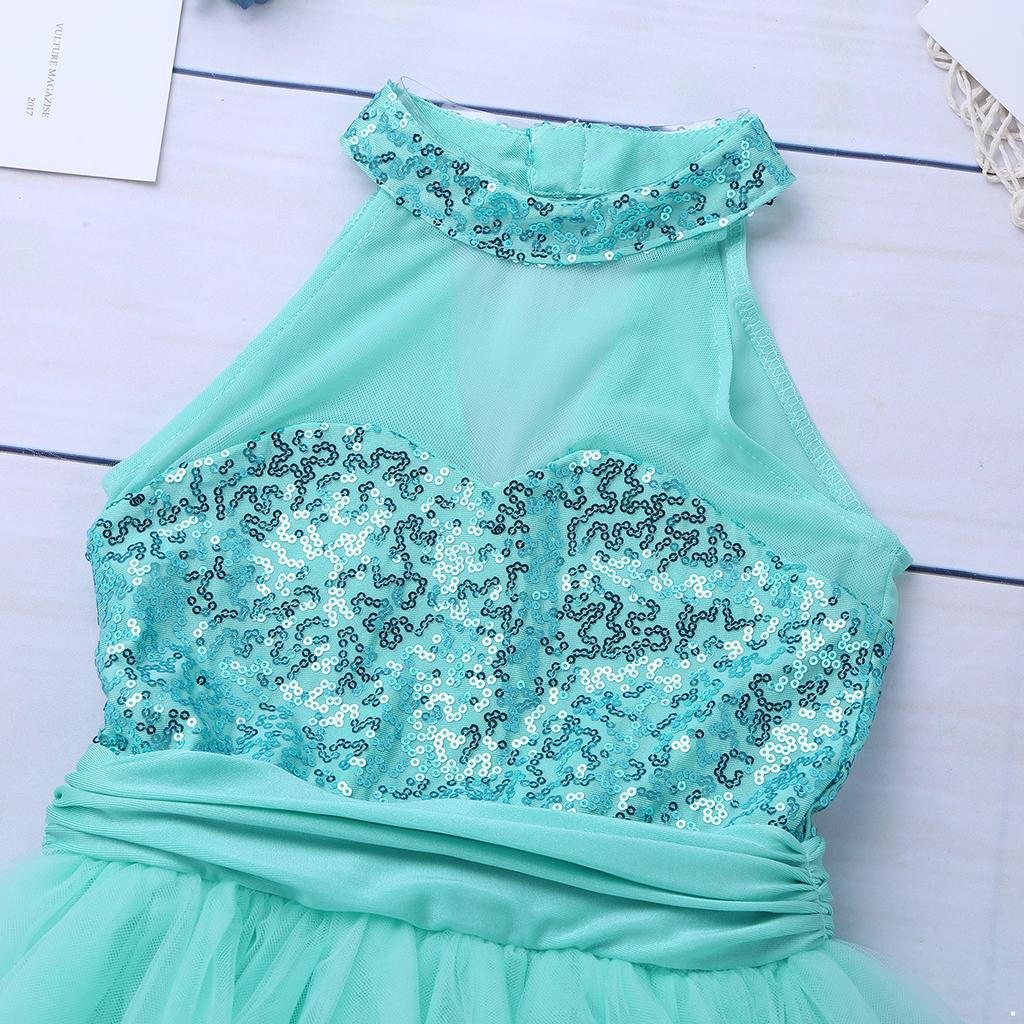 Детский костюм с блестками, балетное платье-пачка для девочек, танцевальное трико, сценическое гимнастическое платье для упражнений