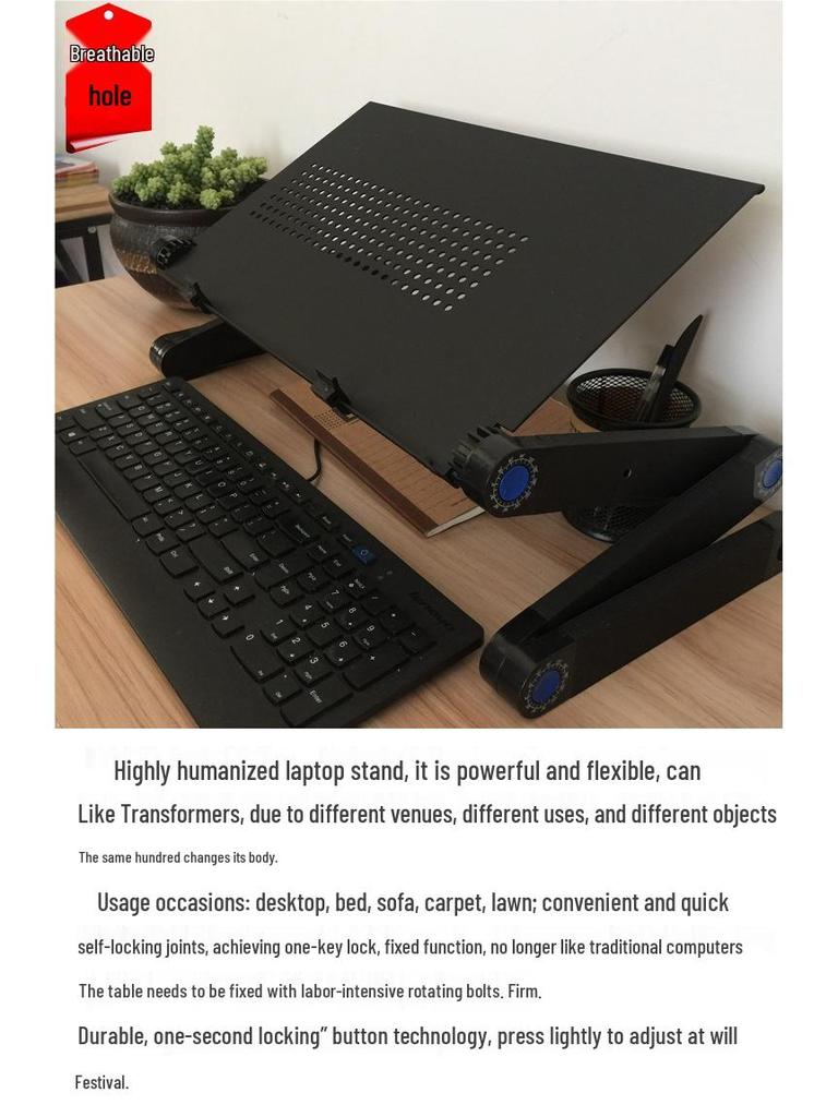 Складная подставка для ноутбука с охлаждающим лотком для кровати и стола - Поддержка шейного отдела позвоночника