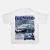 2024 RWB Car Black and White Short Sleeve JDM Car Culture T-shirt Hip Hop American Small Neckline Hiphop Top Vintage