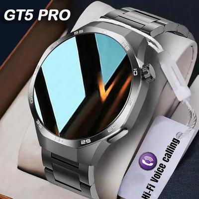 2025 GT5 Pro Смарт-часы для мужчин AMOLED HD экран GPS NFC Heart Rate Bluetooth Call IP68 Водонепроницаемые SmartWatch 2025 Новые
