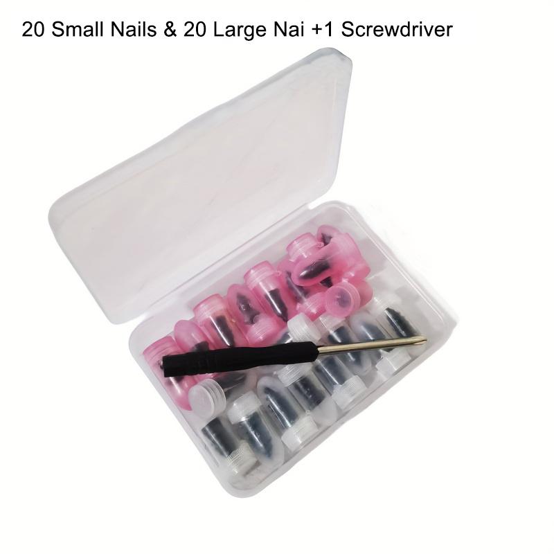 1set Tire Repair Nail Self-Tapping Screw Plastic Nail Soft Rubber Screw Suitable For Car Motorcycle Tire Puncture Repair