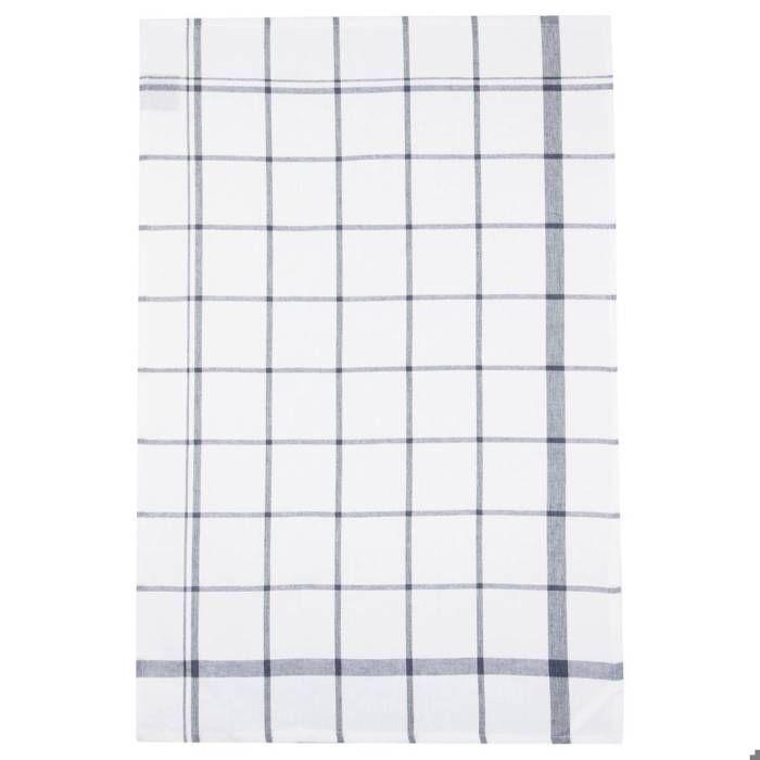 Lot de 2 torchons "Tradition" en coton bleu 45x70cm - Atmosphera createur d'interieur