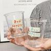 Korean Glasses Cold Cup Premium Glass Cups With Lids And Straws For On Go Sipping Creative Letters