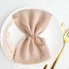 24pcs 32x32cm Sage Green Gauze Cotton Napkin Reusable Wedding Party Christmas Table Decor Retro Burrs Napkins Wholesale