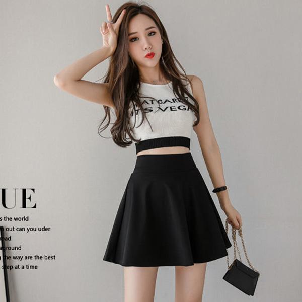 Двухслойная короткая юбка больших размеров с высокой талией, женская юбка трапециевидной формы, плиссированная юбка, антибликовая однотонная юбка с большим карманом