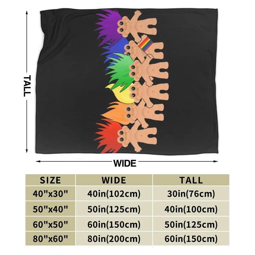 Trolls For The Trolls! Blanket Soft Warm Flannel Throw Blanket Cover for Bed Living Room Picnic Travel Home Couch