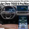 Для Chery Tiggo 8 Pro Max 8 Pro 2023 2022 ТПУ автомобильная коробка передач штрафная приборная панель навигационный экран внутренняя защитная пленка наклейка