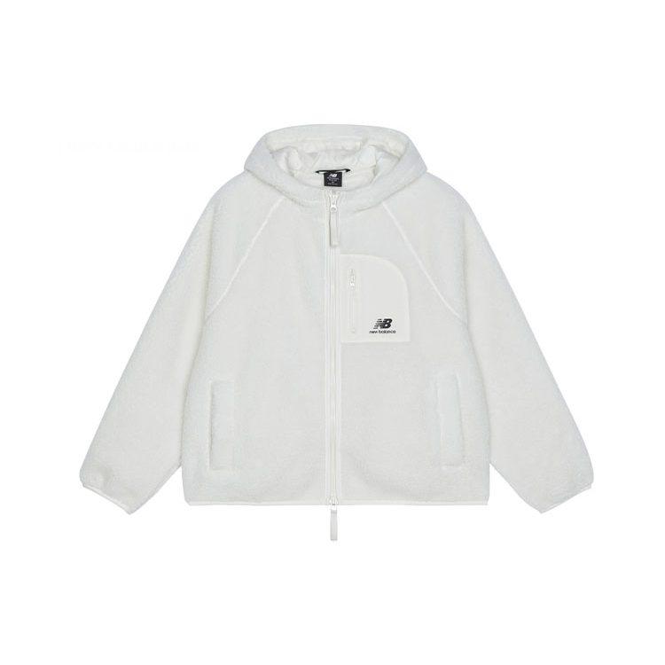 New Balance Женская куртка-толстовка на молнии с капюшоном Белая AWJ13350-AGA
