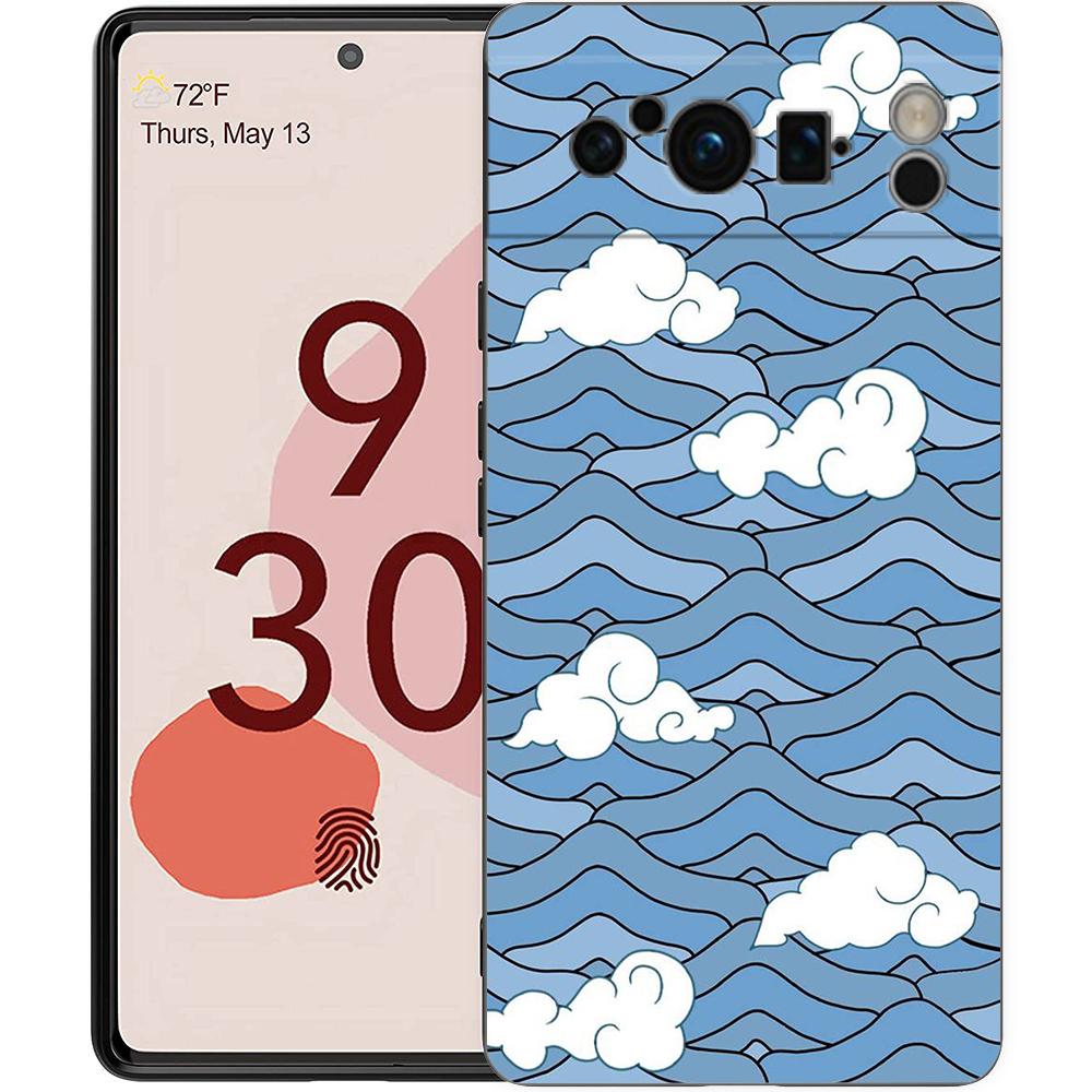 Чехол для телефона Google Pixel 10 Pro Pixel 9 Pro XL TPU Чехол Pixel 8 Pro 9A 8A 7A 7 6A 6 Pro Мягкая обложка Модный Отличный Синий Волна