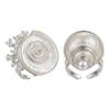 Bohemian-style handmade ring featuring natural seashells High-end, vintage-style ocean-themed oversized conch shell stacking rings