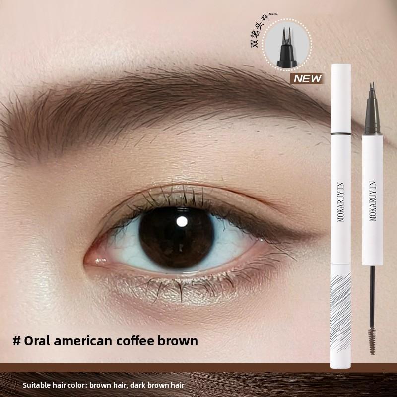 Двусторонний карандаш для бровей, формирующая паста для бровей, водостойкий и потостойкий, двухсторонний карандаш для бровей