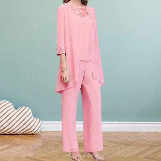 1 комплект, кардиган, жилет, брюки, кружевной лоскутный женский облегающий вязаный крючком деловой комплект, уличная одежда