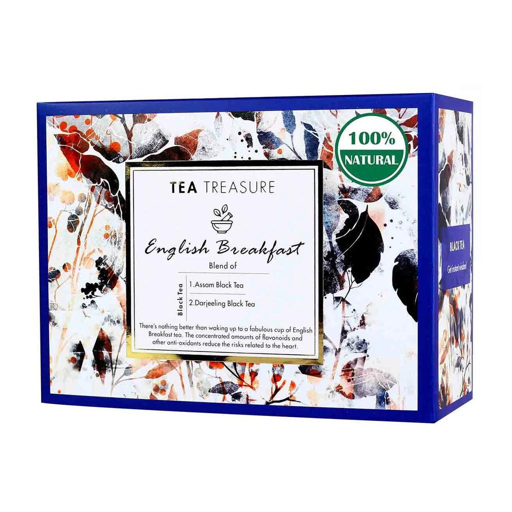 Black Tea English Breakfast (18 Pack, 2 G), English Breakfast Black Tea, Tea Treasure